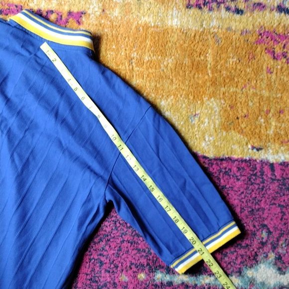 BIKE Vintage Polo Cotton Short Sleeve Mid Button Polo Shirt - Picture 9 of 13